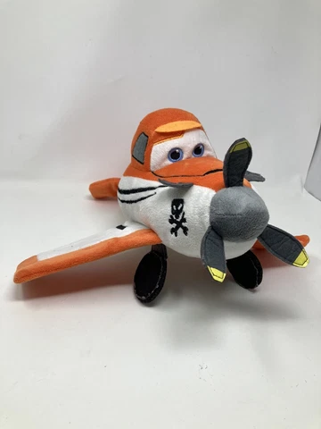 DISNEY CARS PLANE DUSTY CROPHOPPER ORANGE & WHITE PLUSH STUFFED 16"- LARGE-RARE! Cover