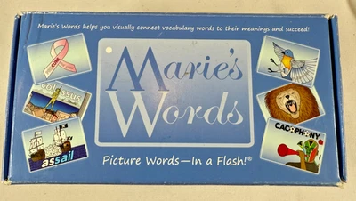 Marie's Words 550 Flash Cards Visual K12 SAT Picture Vocabulary Prep - Image 1 of 4