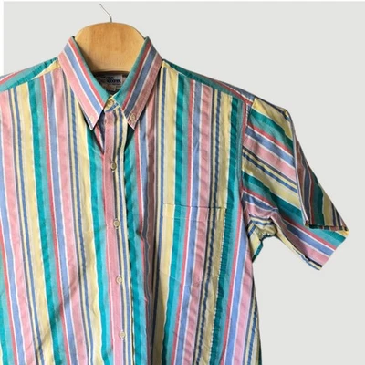 Camisa Reyn Spooner Hawaiian Traditions Para Hombres XL Rayas Manga Corta Abotonada Foto 1 de 4