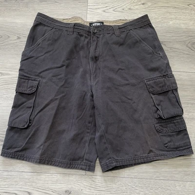 Y2K Rugged Wear Cargo Shorts Men's Size 36 Baggy Fit Dark Gray Skate Grunge - Image 1 of 4