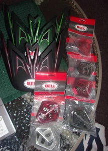 (2) BELL HELMET VINTAGE VISORS & (6) MOUTHPORTS see photos - Picture 1 of 6