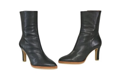 LOLA CRUZ NBOB $275 Suri 灰色皮革踝靴 39 / 9 美国 — 第 1/4 张图片