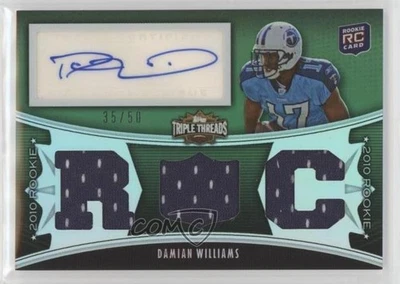 2010 Topps Triple Threads Emerald /50 Damian Williams (RC) #119 Rookie Auto RC - Image 1 of 2