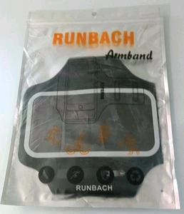 Brassard de course anti-transpiration RUNBACH pour iPhone, clés, etc noir neuf - Photo 1 sur 4