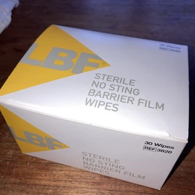One Box CliniMed LBF Sterile No Sting Barrier Film Wipes (30 Wipes)