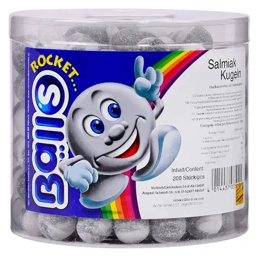 Rocket Balls Salmiak Kugeln - 200 Stück