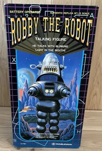 Masudaya Robby the Robot 1997 16" figura parlante sin usar, en caja juguete de ciencia ficción de colección - Imagen 1 de 9