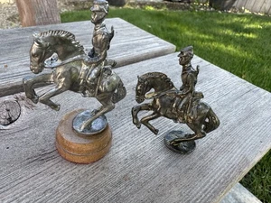 Civil War Pewter Chess Piece Union Soldier On Jumping Horse - Picture 1 of 8