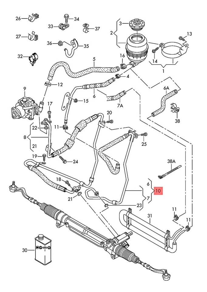Genuine AUDI A4 allroad quattro Avant S4 A4L Return Hose 8K1422891AJ - Image 1 of 1