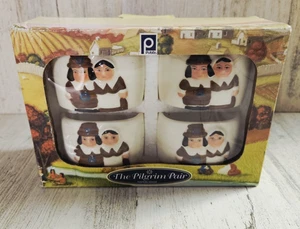 Publix "Pilgrim Pair" Napkin Rings Set Of 4 New in Box - Picture 1 of 6