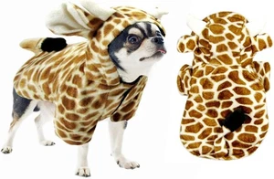 FLAdorepet Funny Halloween Dog Giraffe Costume Outfits XS(Pet 1-3LBS), Brown  - Picture 1 of 5