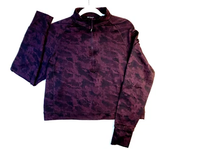 Camisa Spyder Active para mujer L manga larga granate camuflaje jogger rendimiento comodidad Foto 1 de 4