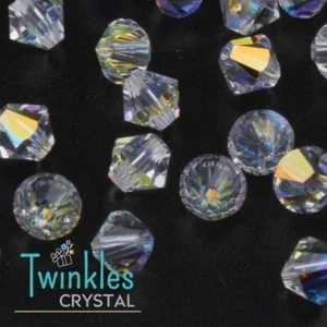Swarovski #5328-5mm-001AB Kristall Xilion Perlen Doppelkegel Perlen - Bild 1 von 4