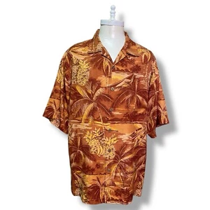 Tommy Bahama Shirt Mens Extra Large Hawaiian Print Silk Short Sleeve XL - Picture 1 of 10