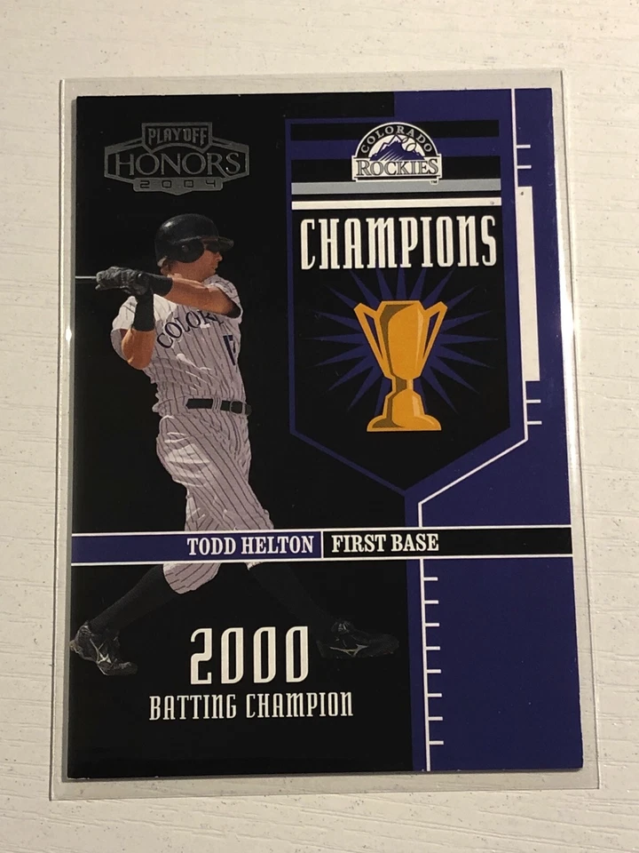 2004 Playoff Honors Champions Todd Helton Rockies /2000 C13 - Image 1 of 1