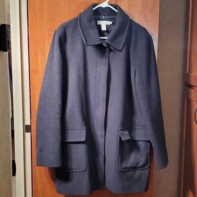 Vintage J Crew, gran mezcla de lana/cachemira, oculto con botones, con abrigo Thinsulate Foto 1 de 4