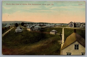 Vogelperspektive Weißkiefer Sanatorium Mont Alto PA Pennsylvania Postkarte H1 - Bild 1 von 2