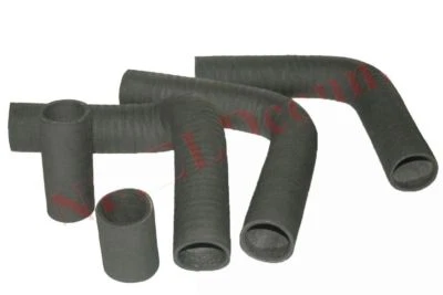 Neuf Complet Caoutchouc Noir Radiateur Reniflard L Tuyau Kit Pour 3DX JCB Gec - Photo 1/3