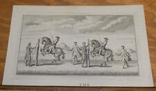 c1743 Antique Print///ILLUSTRATION OF HORSE DRESSING///b