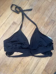 Costume da bagno bikini Kona Sol ritagliato taglia XL foderato nero finto avvolgente - Foto 1 di 5