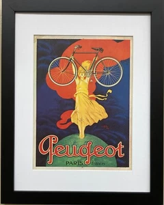 Vintage  Bicycle Poster "Peugeot Bicycles" (1922)  Framed Art - Picture 1 of 6