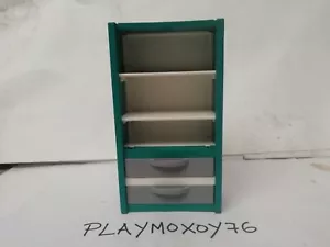 PLAYMOBIL. MUEBLE ESTANTERIA VERDE TALLER MOTOS REF. 3992. - Imagen 1 de 3