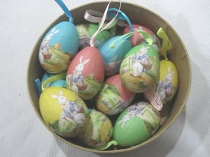 Vintage Style Easter Bunny Rabbit Egg Ornaments Tree Decorations Qty of 12 - Picture 1 of 1
