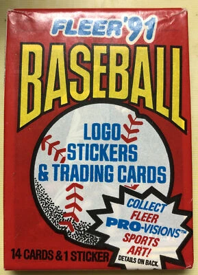 1991 Fleer Baseball Card Wax Pack Jimmy Key Blue Jays Showing On Top - Image 1 of 2