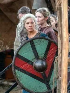 Mittelalterlicher Wikingerschild Ragnar Wikinger kampfbereit Wikinger Holzschild bestes Geschenk - Bild 1 von 4