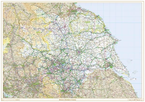 Old County Map of Yorkshire, Traditional Boundary Map of Yorkshire (pre - 1974) - Picture 1 of 5