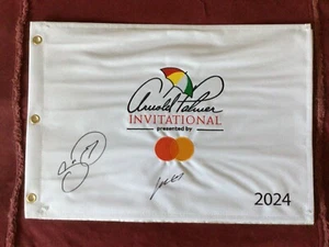 Jason Day & Si Woo Kim Autograph Arnold Palmer Invitational 2024 Pin Flag - Picture 1 of 4