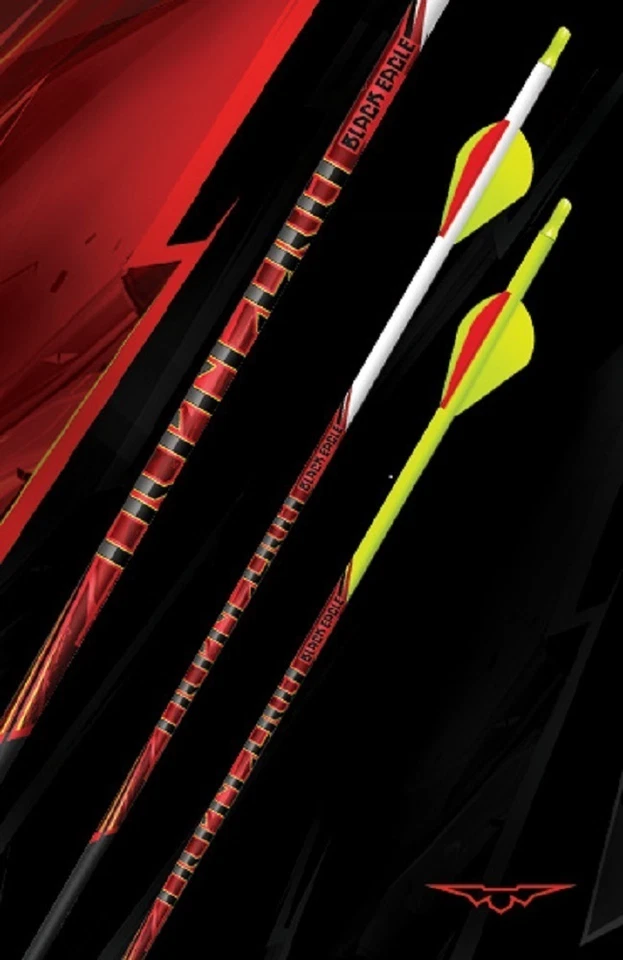 New Black Eagle Outlaw Carbon Arrows 400 White Crested & Blazer Vanes 1/2 Dozen - Image 1 of 1