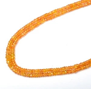 Orange Saphir Edelstein Perlen 8 Zoll Strang 2-3 mm Perlen Rondelle Form BMC-2932 - Bild 1 von 4