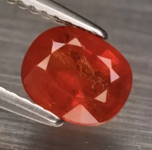 SAPPHIRE 1.46 ct Orange Cushion 7.0x6.0x3.6 mm Natural Beryllium Heated Tanga - Imagen 1 de 24