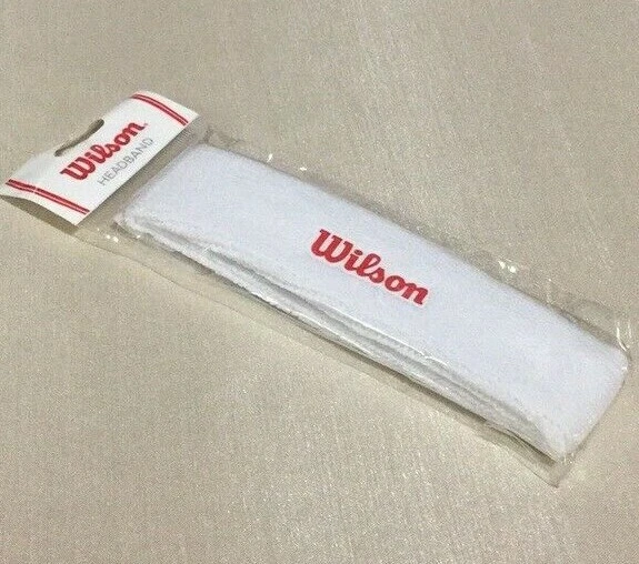 Wilson Headband Set of 2 White Tennis Sweatbands - WRZ106300