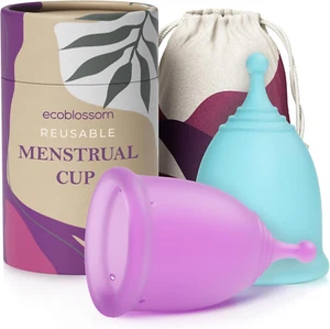 Ecoblossom Reusable Menstrual Cup Set - the Most Reliable Medical Grade Silicone - Picture 1 of 12