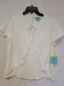 MSRP $89 CeCe Womens Top White Size M - Picture 1 of 2