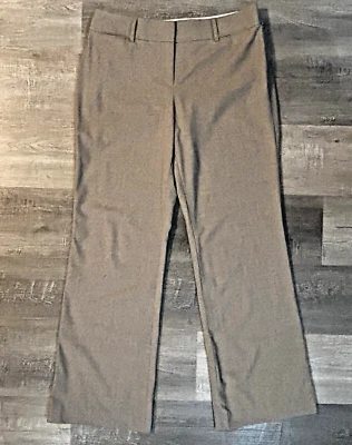 Ann Taylor LOFT - Pantalón Julie Gris Elástico Pierna Ancha Frente Plano Mujer 10 Foto 1 de 4