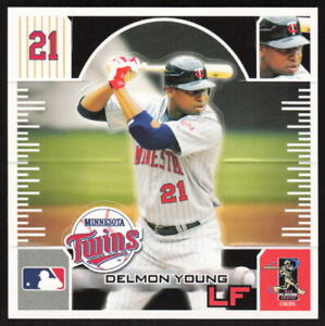2009 Enterplay MLB Fan Pak Standee Delmon Young #47 Minnesota Twins