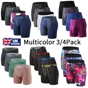Men's Bamboo Boxer Shorts Briefs 3/4 Pack Anti Chafing Underwear Trunks Boxers - Picture 1 of 77