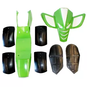 Protectores de carenado de plástico verde protector de barro reposapiés 49cc mini cuádruple bicicleta de tierra ATV - Imagen 1 de 6