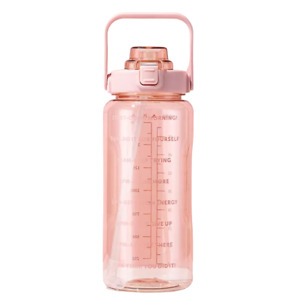 ThermalinX Large Half Gallon/64OZ Motivational Water Bottle with Handle & Time
