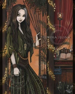 Boho Fee Kaffeehaus Musical Hippie Cafe Ltd Ed Rhianon signiert LEINWAND Myka - Bild 1 von 4