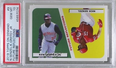 2019 On Demand Reflection Ken Griffey Jr Nick Senzel PSA 10 GEM MT Rookie RC HOF - Image 1 of 2