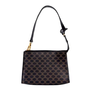 CELINE Macadam Black Leather Mini Shoulder Bag - Picture 1 of 20