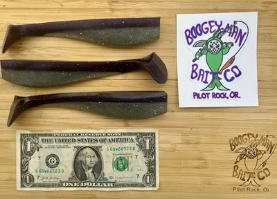 "Boogey Man Bait Co. Lingcod Rockfish Atún Cabezon Fish 7"" Swimbait PaddleTail" Foto 1 de 4