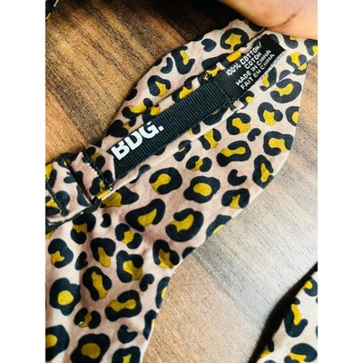 Pajarita BDG Estampado Leopardo 100% Algodón Accesorio Cuello Ajustable Foto 1 de 2