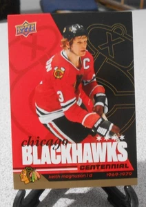 Keith Magnuson #53 GOLD 2025-26 UPPER DECK CHICAGO BLACKHAWKS CENTENNIAL HHOF - Picture 1 of 2