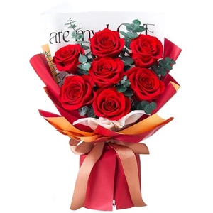 Roses Bouquet 7-Piece Forever Flowers Bouquet Gift for Her Women Wife Mothers... - Picture 1 of 6