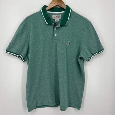 Penguin Polo Shirt Men's Size XL Green Logo Cotton Short Sleeve Collared - Image 1 of 4